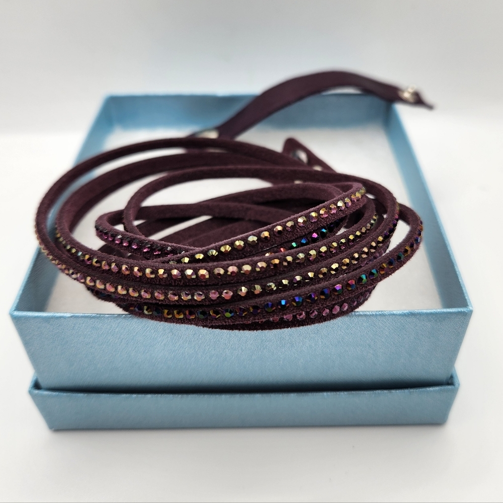 Touchstone Crystal Wrap-Star Bracelet, Plum